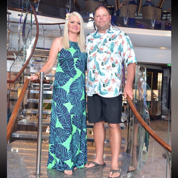 Lilly Pulitzer Angel Under the Palms Halter Maxi Dress Large - Picture 8 of 8